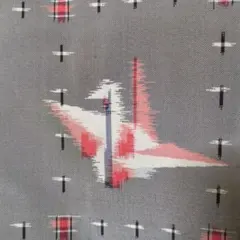 新品　正絹大島紬　着物と羽織と羽織紐3点セット 灰色地に折り鶴絣　身丈155cm