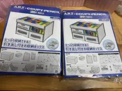 ART×CRAY-PAS クーピー柄　収納BOX 2個