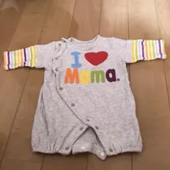 I Love Mama長袖ベビーロンパースコットン100%60センチ