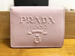 □ a431 PRADA【プラダ】サフィアーノ 二つ折り財布 三角ロゴ* - メルカリ