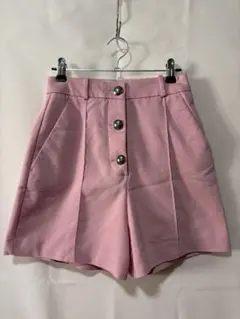 ZARA ピンク キュロット ショートパンツ XSサイズのサムネイル