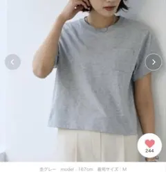 綿100%汗染みしにくいクロップドTシャツ　nissenのサムネイル