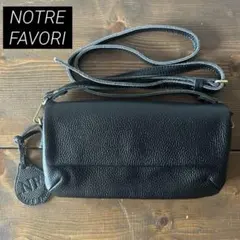美品　NOTRE FAVORI ショルダーサコッシュ　牛革