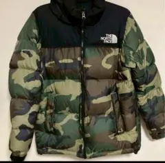 ノースフェイス ヌプシ ダウン ジャケット 迷彩 サイズS
