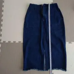 ダークブルー デニム タイトスカート