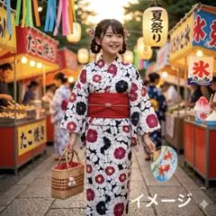 女子用 浴衣 小学生 中学生 昭和レトロ 手縫い YUKATA