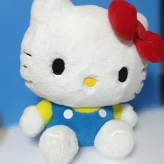 Hello Kitty ぬいぐるみ 青いオーバーオールのサムネイル