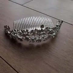 ブライダルティアラ コームタイプ シルバーカラー