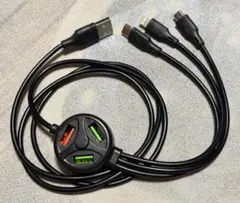 3 in 1 USB充電ケーブル　USBポート