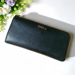 お値下げ！新品未使用 FURLA ブラック L字ファスナー長財布 Furla 長財布 GOCCIA L ゴッチャ L字ファスナー (FURLA/長財布