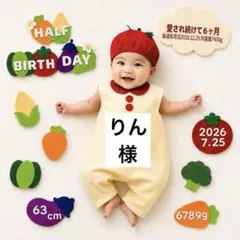 りん様　ハーフバースデー　ズボンタイプ　愛されカードのサムネイル
