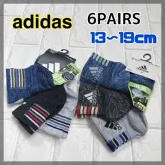【新品】 adidas アディダス 消臭キッズソックス 靴下13-19cm6足