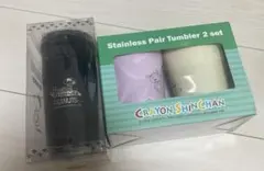 クレヨンしんちゃん ステンレスタンブラー2個セット＆スヌーピー蓋付きタンブラー