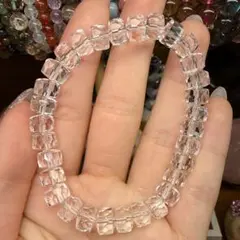 水晶 天然石 カット ブレスレット