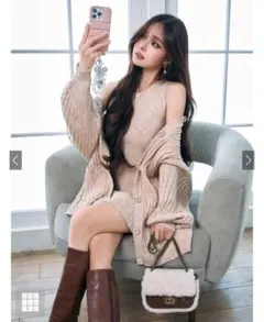 新品 グレイル ニットカーディガン ワンピース セットアップ [ru1315]