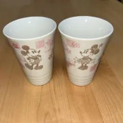 ディズニー　桜柄　ミッキー　ミニー　タンブラー2本セット☆美品☆