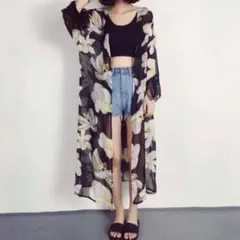 ★トレンド★ 花柄ロング カーディガン 新品★送料込み★