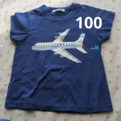 familiar 飛行機プリント Tシャツ 100
