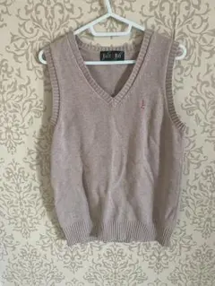 EAST BOY ベージュ Vネック スクール　ベスト　9号