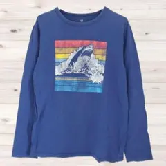 B2301 GAP kids Tシャツ 長袖 ロンT(3L 2XL) 青 綿のサムネイル