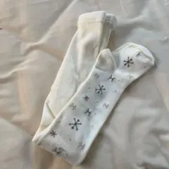 雪の結晶柄 ベビータイツ　75