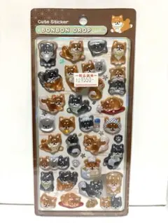 正規品　ボンボンドロップシール 和柄 柴犬