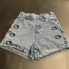ハローキティ刺繍デニムショートパンツ 140