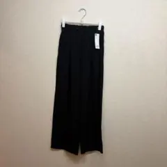 GU ジーユー ドレープイージーパンツZ S 黒 ブラック