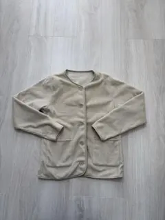 無印良品　素材に還るフリースカーディガン婦人ＸＳ・ライトベージュ