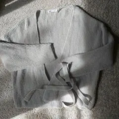 ZARA ウエストリボンベルト付きカーディガン M