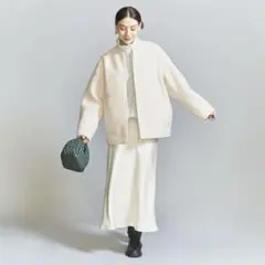 ✨美品✨ BEAUTY&YOUTH ブークレーダブルジップブルゾン ホワイトS