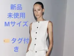 ZARA プレミアム ペプラムベスト リネン100% ZW COLLECTIONのサムネイル