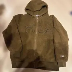 FILA アウターフード付きボアジャケット ベージュ