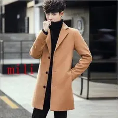 チェスターコート メンズ 大きいサイズ アウター 無地 トレンチコート メンズ