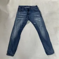 DIESEL JoggJeans 30 インディゴ ダメージ ヒゲ ストレッチ