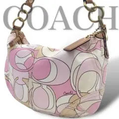 COACH オプティックシグネチャー ハーフムーン ワンショルダー ホーボー