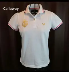★Callaway★キャロウェイ★M★白ポロシャツ★左右後ロゴ刺繍有り★素敵★
