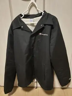 Champion ブラック ナイロンジャケット