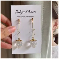 6429アンティークピアスイヤリングゴールド大ぶりいちごロングシンプル韓国レトロ