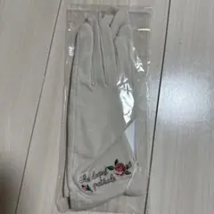 刺繍入りベージュロンググローブ