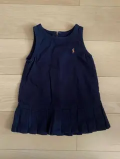 polo ralph lauren サロペットスカート プリーツ ネイビー