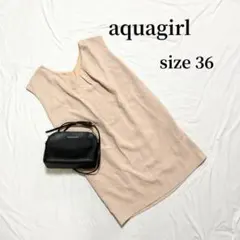 【最終値下げ】アクアガール　パーティードレスノースリーブワンピースミニワンピース