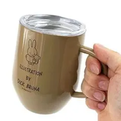 新品　ミッフィー miffy ステンレス　マグカップ 保温保冷 フタ付 ベージュ