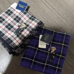 【新品未使用品】ラルフローレン　ハンドタオル　ポロベア メンズ ストライプ 2点