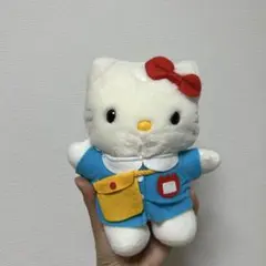 90年代　レトロ　レア ハローキティ ぬいぐるみ 幼稚園服 サンリオSANRIO