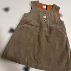 ブラウン コーデュロイ ジャンバースカート