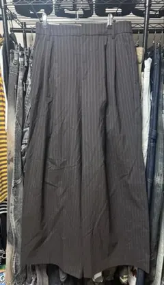 ZARA ストライプ　ワイドスラックス　ブラウン　未使用品