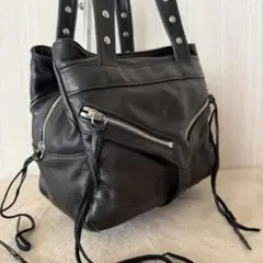 お値下げ【80年90年代】ISSEY MIYAKEレザーショルダースタッズバッグ