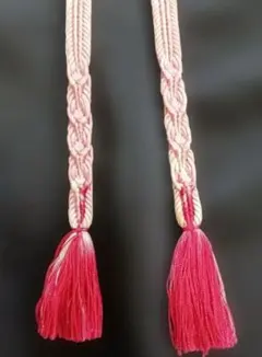 白とピンク 羽織紐 No.2