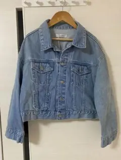 EBLOA エブロア 新品未使用バックギャザーデニムジャケット　ライトブルー